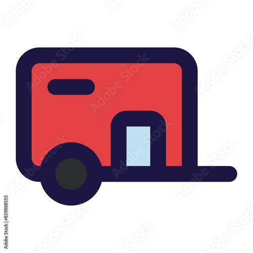 caravan icon for illustration