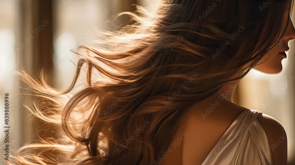 close brown hair back