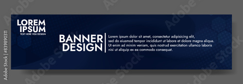Sophisticated dark blue gradient mesh wave blur banner template, lending an elegant, impactful touch to digital and print marketing