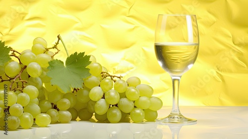 golden white grape background photo