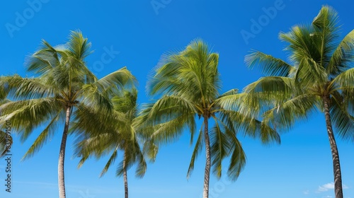 paradise sunny palm trees