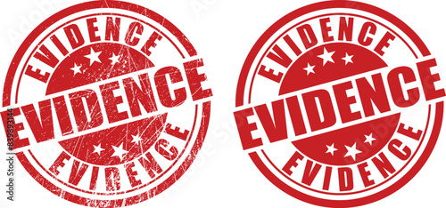 Evidence retro stamp, seal vector design
