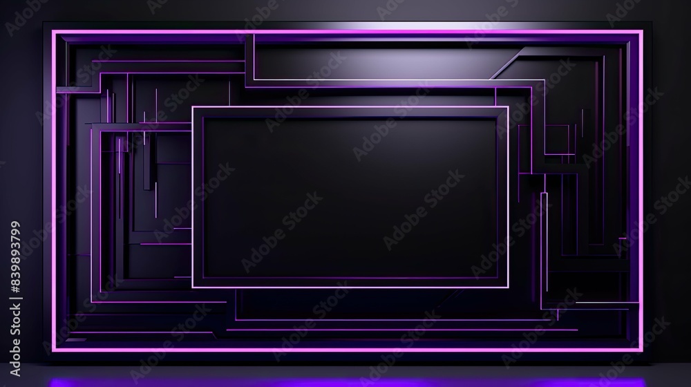 Obraz premium angular purple abstract frame