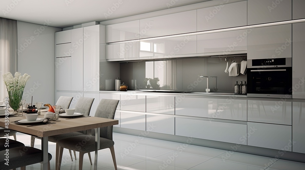 Fototapeta premium tiles modern interior walls blank