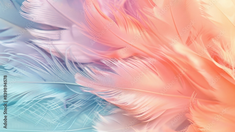 pastel colour feather abstract background, generative ai pastel colour feather abstract background, generative ai