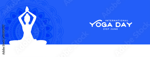 international yoga day event banner in papercut style