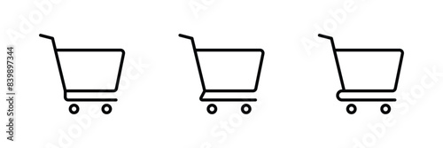 Shopping cart icon set vector
