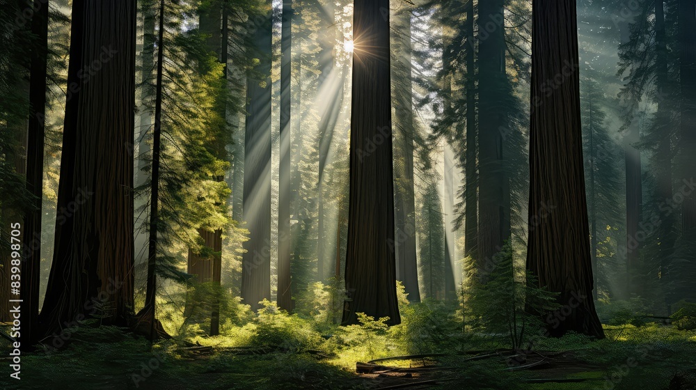 forest yosemite sun forest yosemite sun
