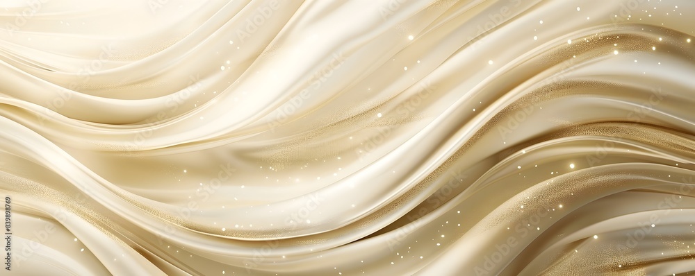 Obraz premium Soft Golden Waves on Creamy Luxury Background with Shimmering Textures and Elegant Simplicity