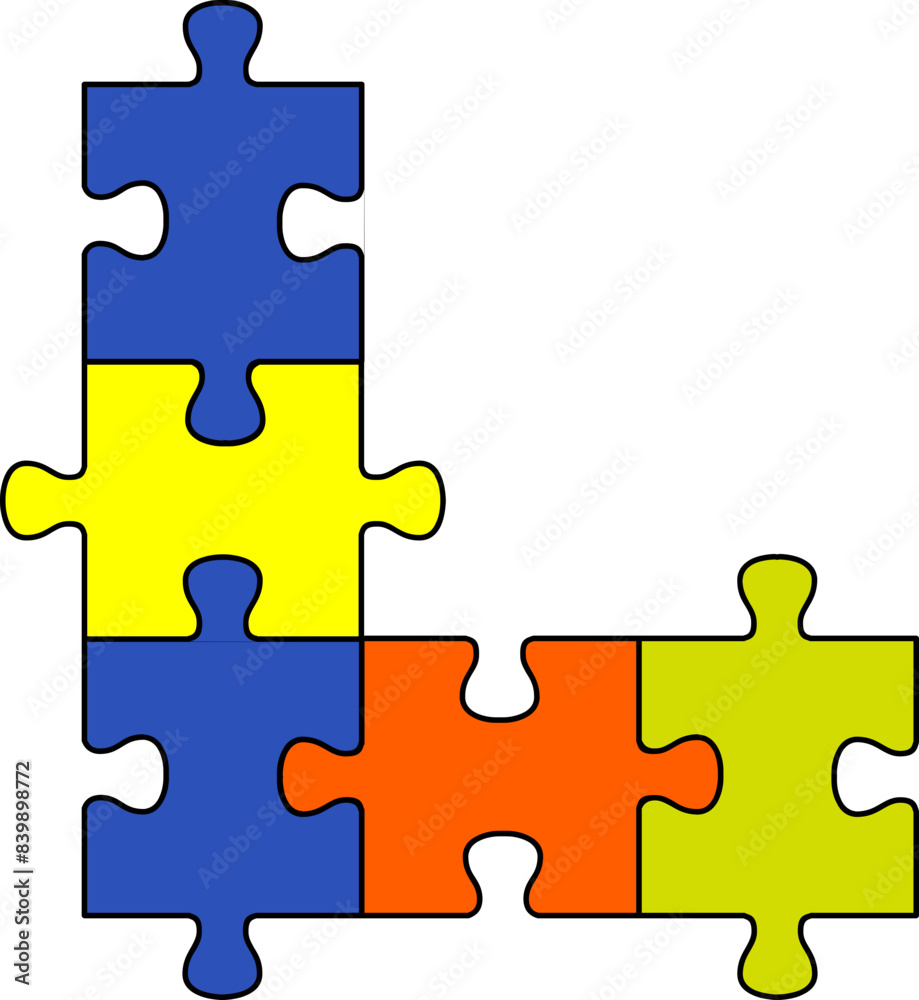 Fototapeta premium Creative Puzzle Illustration