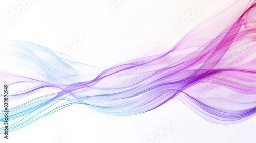 Abstract vibrant purple and blue wavy neon background. Modern technology backdrop