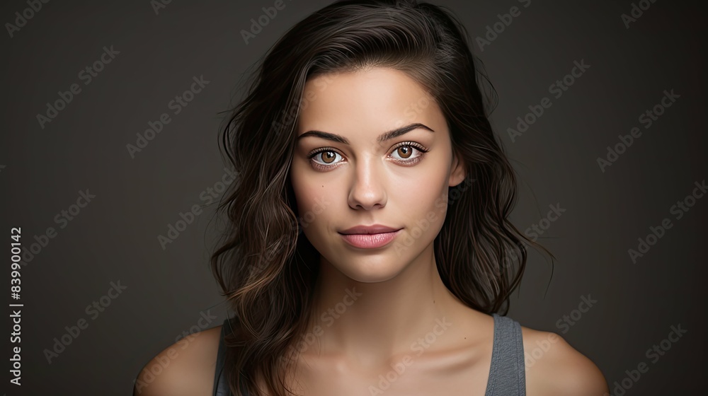 young headshot gray background young headshot gray background