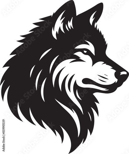 Animal head of a wolf jungle