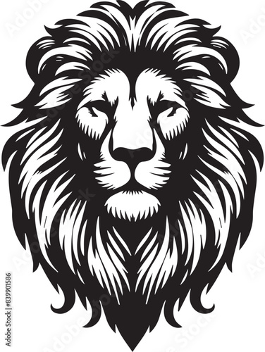 Lion king head frontal view 