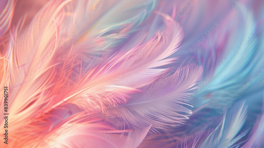 pastel colour feather abstract background, generative ai pastel colour feather abstract background, generative ai