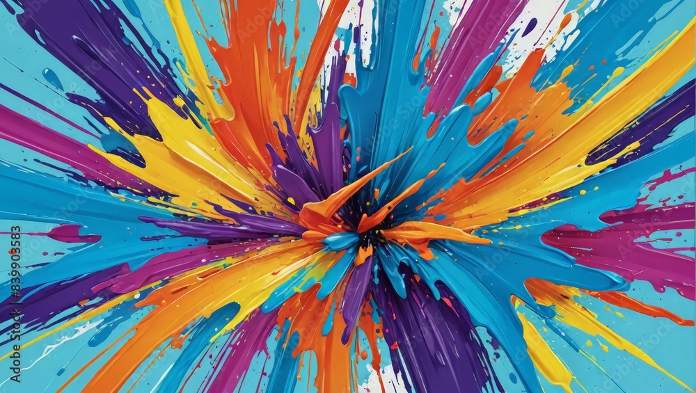 Abstract Colorful Paint Splashes Abstract Colorful Paint Splashes