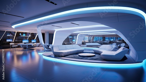 led building interior © vectorwin