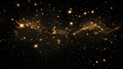 sky gold stars black background
