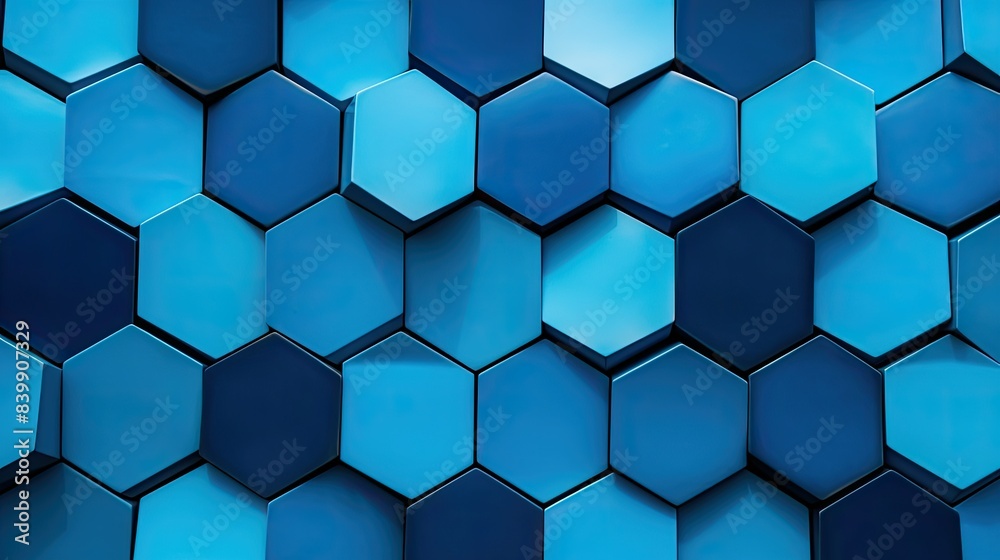 facade blue hexagons facade blue hexagons