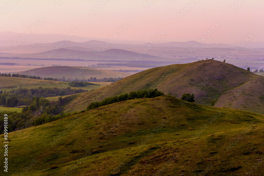 mountain landscapes of the Irandyk ridge in the Southern Urals on a summer day mountain landscapes of the Irandyk ridge in the Southern Urals on a summer day