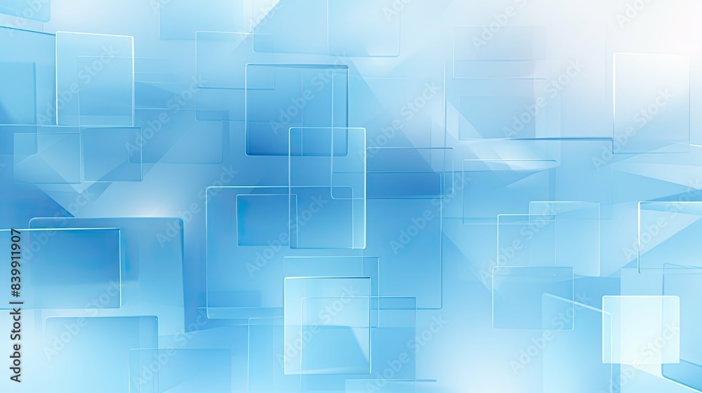 Fototapeta premium geometric light blue shapes background