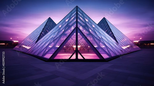 modern purple triangles