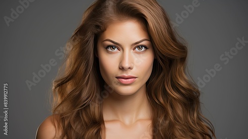 woman headshot gray background