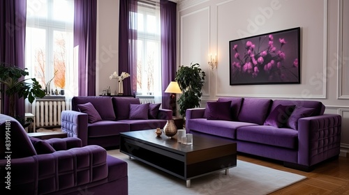 velvet purple furniture