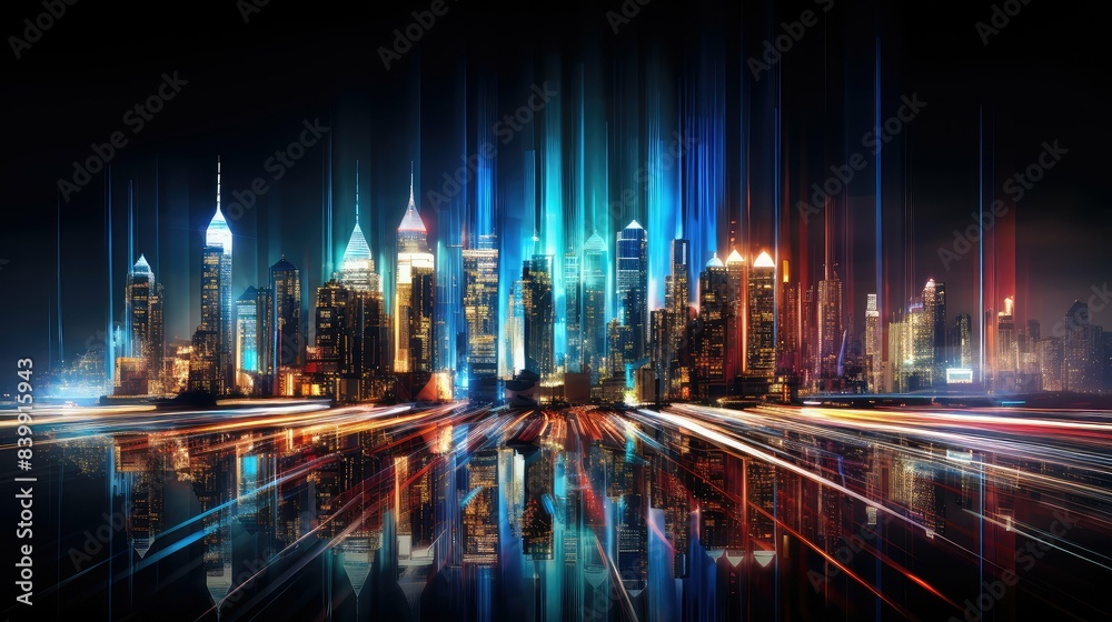 Fototapeta premium energetic earth lights night
