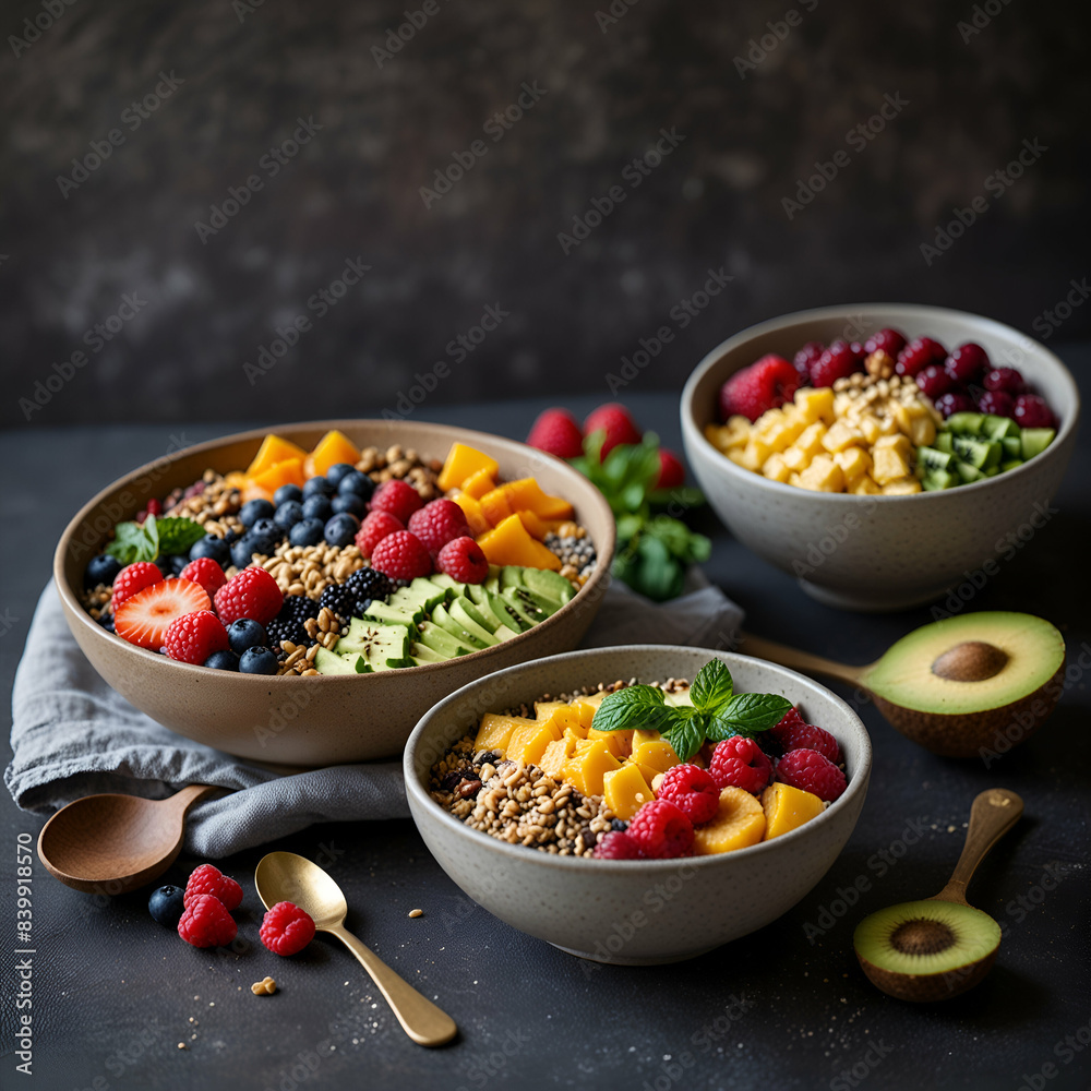 muesli with berries, balanced vegan diet muesli with berries, balanced vegan diet