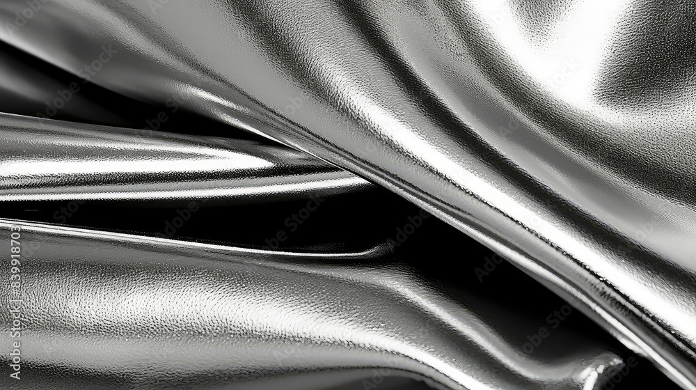 Fototapeta premium shiny metallic silver fabric