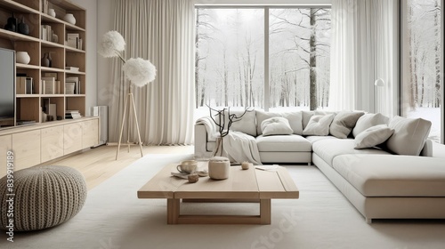 whites scandinavian interior design photo