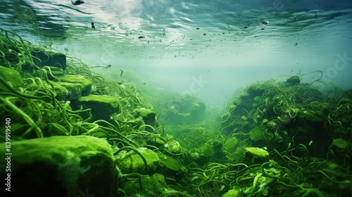 vibrant algae blooms