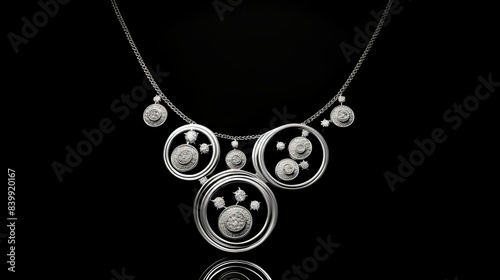 necklace silver circles