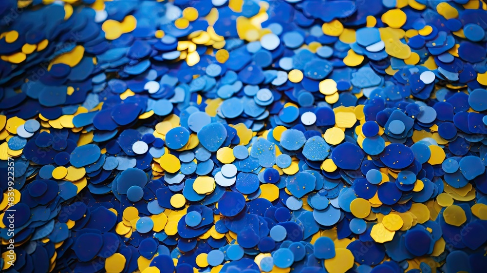 vibrant blue and yellow confetti vibrant blue and yellow confetti