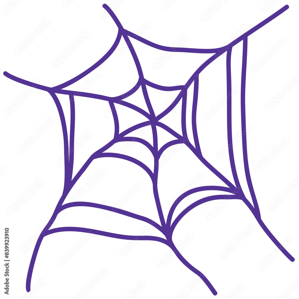 Spooky purple spider web halloween illustration. Spooky purple spider web halloween illustration.