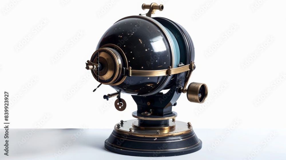 Planetarium projector It displays equipment used to project stars, planets, and other celestial objects. Planetarium projector It displays equipment used to project stars, planets, and other celestial objects.