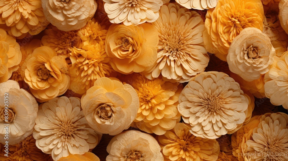 shot dried yellow flowers