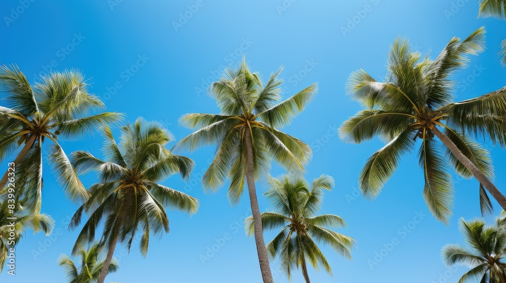 tranquility sunny palm trees