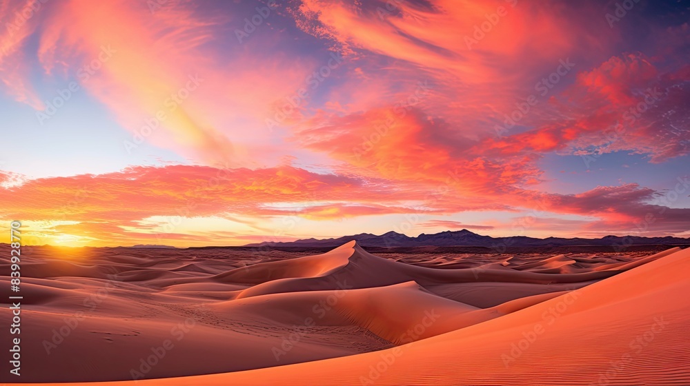 sungolden pink sand dunes