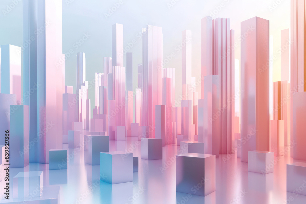 Pastel Cityscape Pastel Cityscape