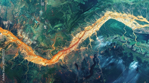 Smoothly Flowing River Delta  photo
