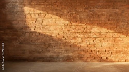 shadow light brown brick wall
