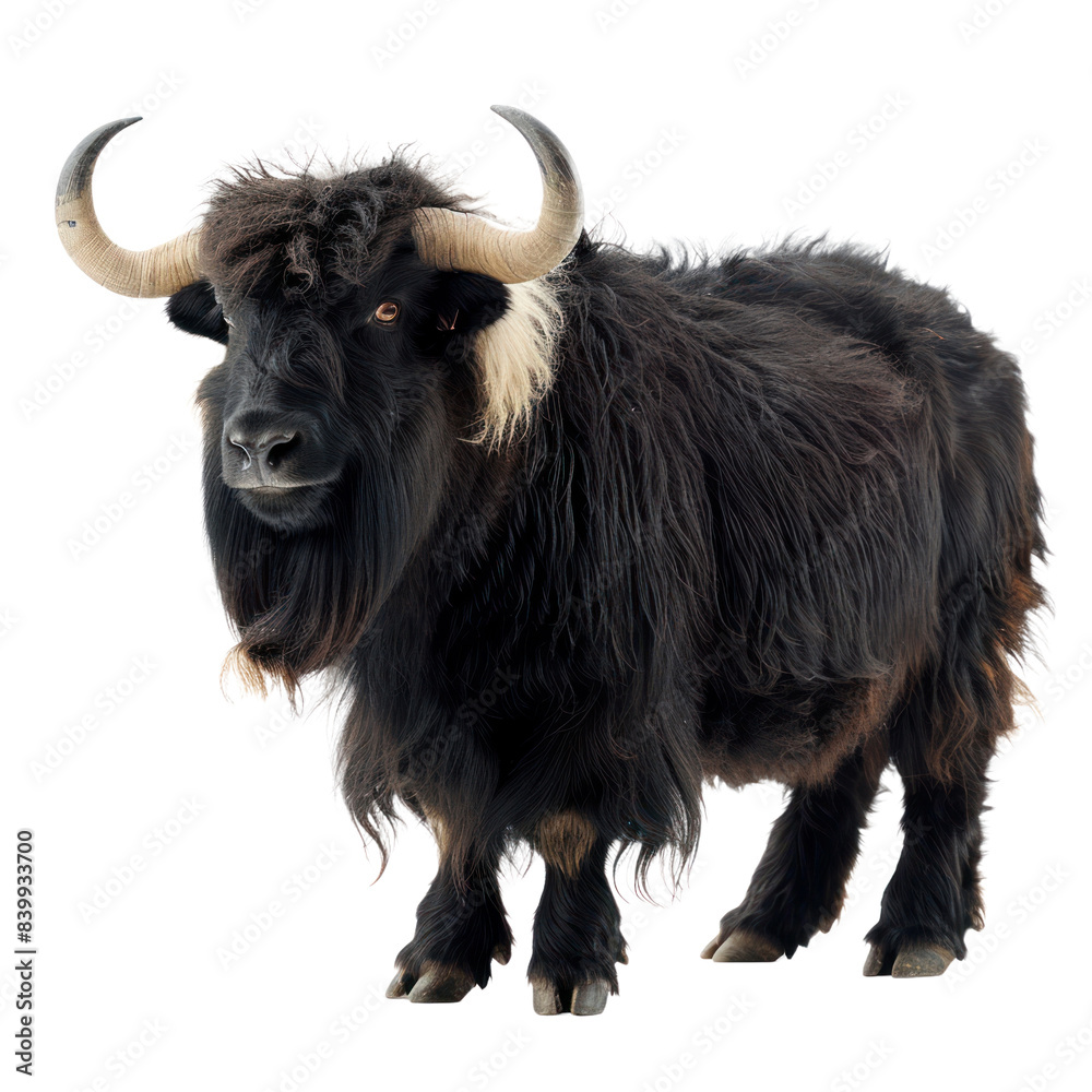 A Bison isolated on a transparent background A Bison isolated on a transparent background