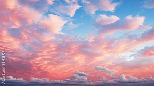 center pink sky clouds © vectorwin