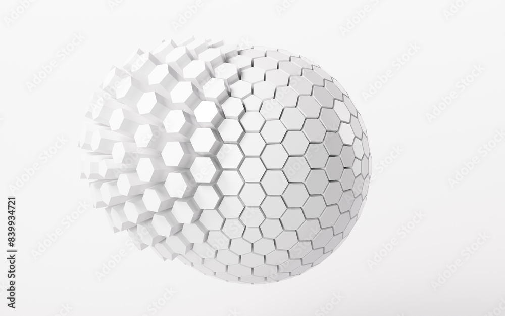 White abstract sphere, 3d rendering. White abstract sphere, 3d rendering.
