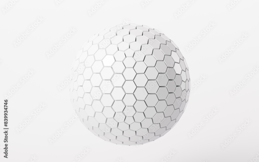 White abstract sphere, 3d rendering. White abstract sphere, 3d rendering.