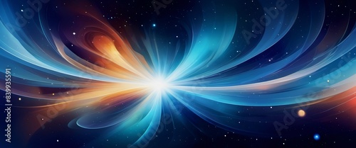 Ethereal Blue Space Abstract Background