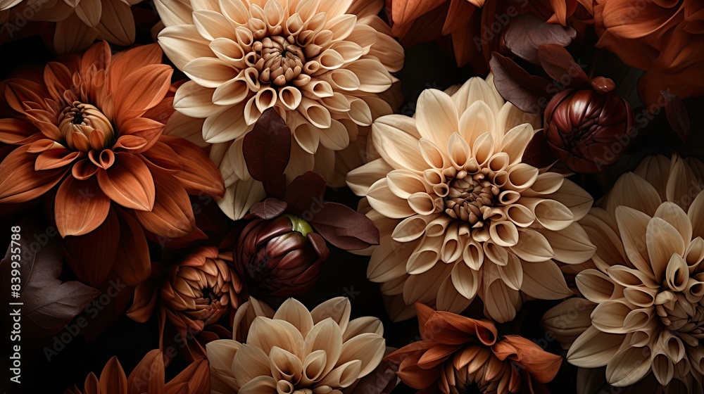 petals brown flowers petals brown flowers