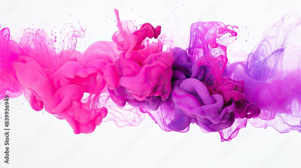 intense pink purple water color